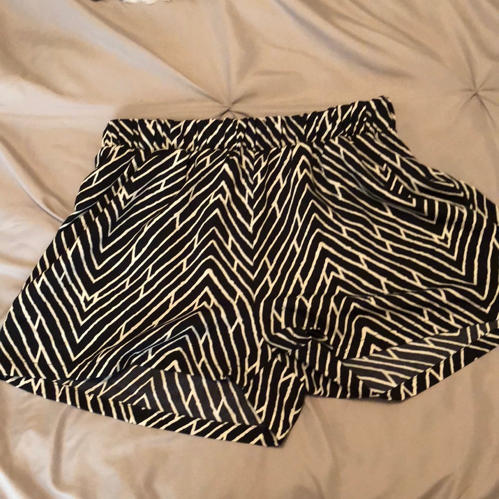 Patterned shorts.